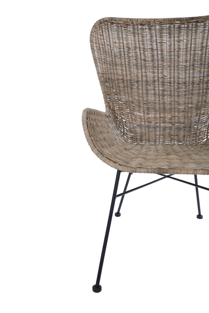 Manado Curved Design Natural Rattan Chair