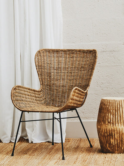 Manado Curved Design Natural Rattan Chair