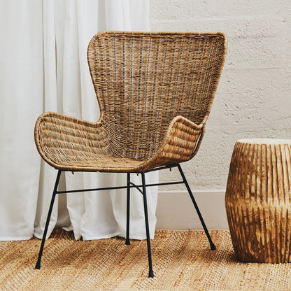 Manado Curved Design Natural Rattan Chair