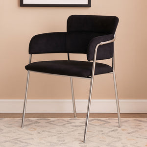 Tamzin Black Velvet Dining Chair