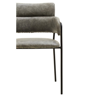 Tamzin Grey Faux Leather Dining Chair