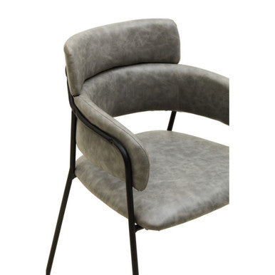 Tamzin Grey Faux Leather Dining Chair