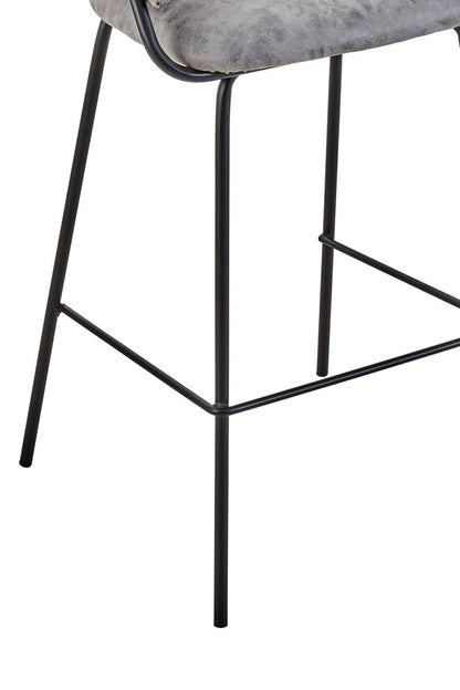 Tamzin Grey Faux Leather Bar Chair