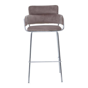 Tamzin Mink Velvet Bar Chair