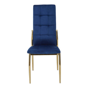 Tamzin Blue Velvet High Back Dining Chair