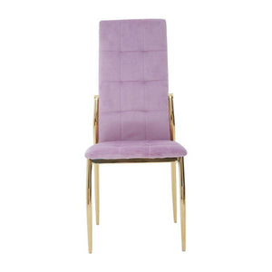 Tamzin Pink Velvet High Back Dining Chair