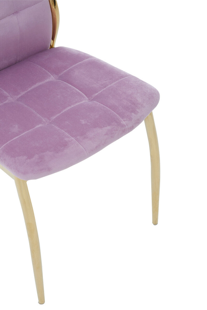Tamzin Pink Velvet High Back Dining Chair