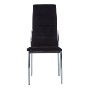 Tamzin Black Velvet High Back Dining Chair