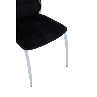 Tamzin Black Velvet High Back Dining Chair