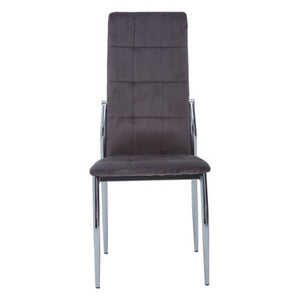 Tamzin Grey Velvet High Back Dining Chair
