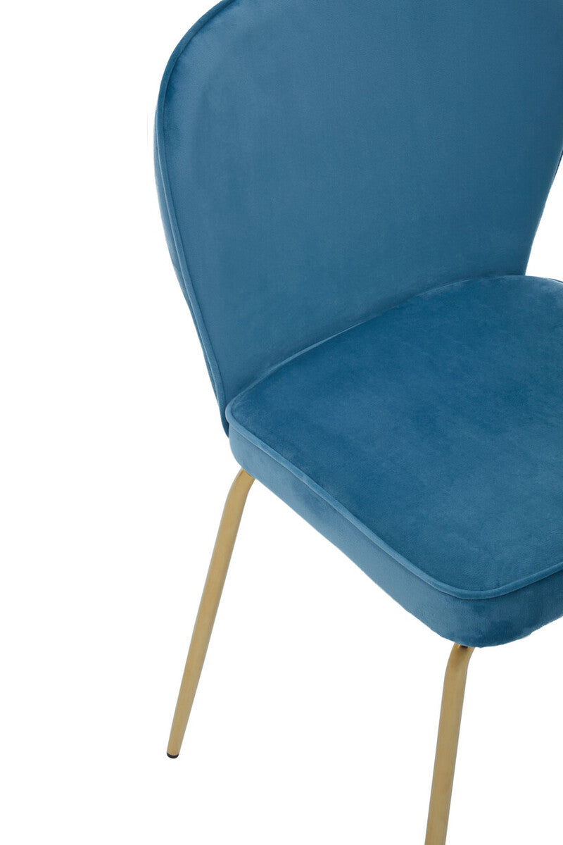 Tamzin Blue Velvet Tapered Back Dining Chair
