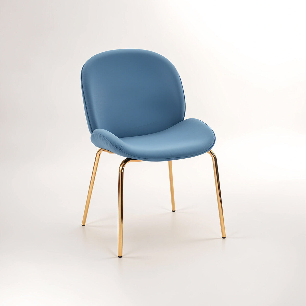 Tamzin Blue Winged Gold Finish Dining Chair