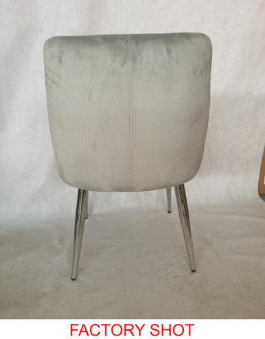 Tamzin Mink Velvet Splayed Dining Chair