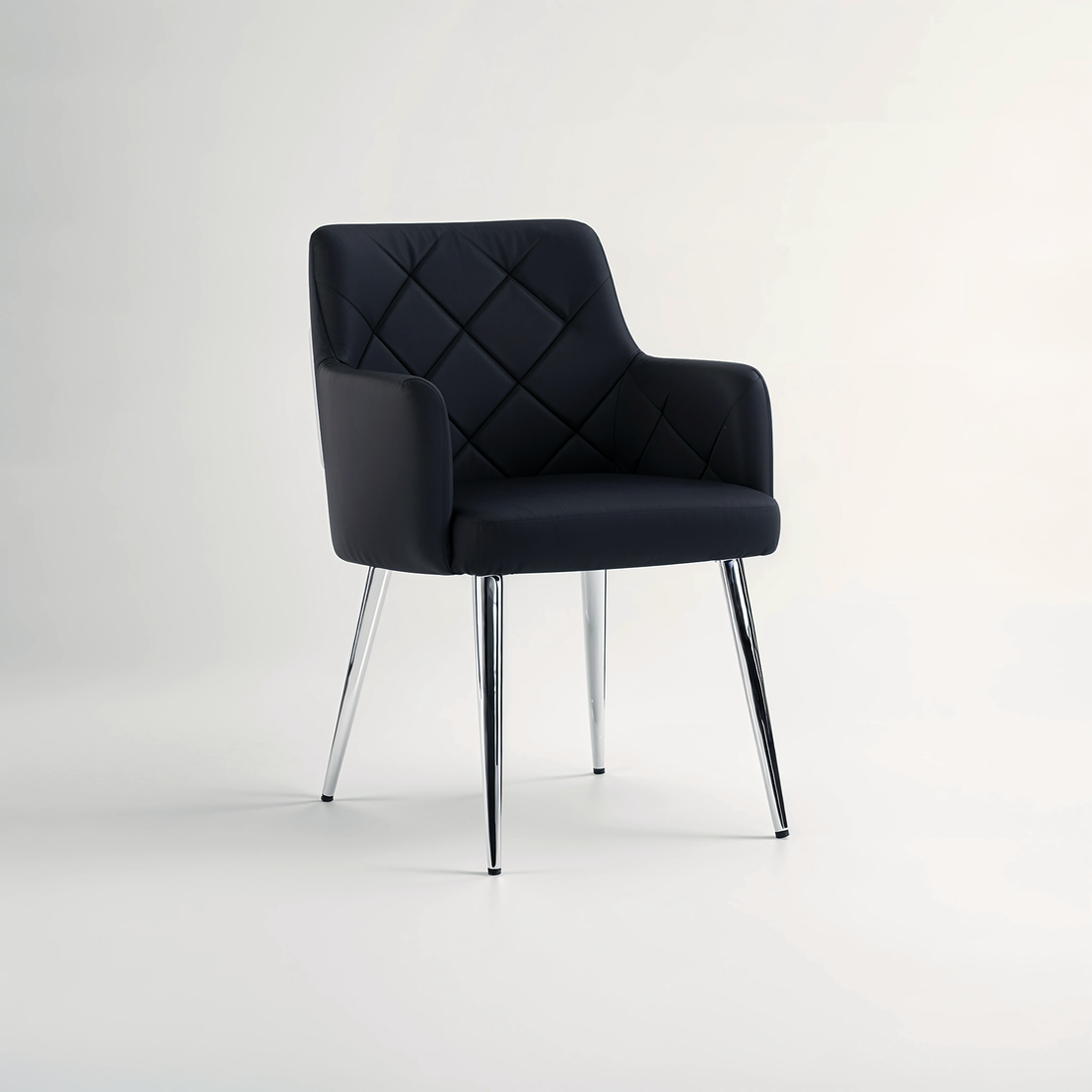 Tamzin Black Velvet Splayed Dining Chair