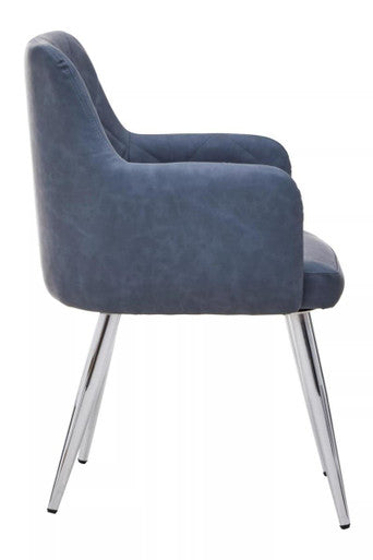Tamzin Dark Grey And Chrome Dining Chair
