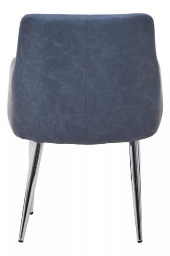 Tamzin Dark Grey And Chrome Dining Chair