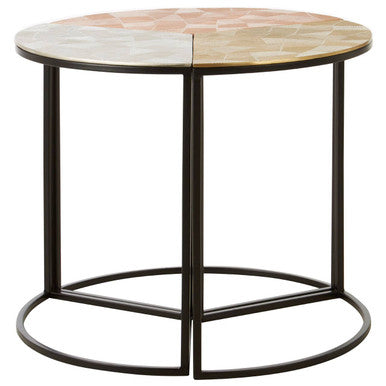 Mirano Set Of 3 Assorted Round Side Tables