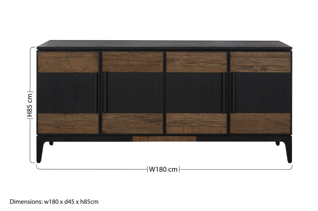 Salvar Two Tone Oak Wood Sideboard - Image 9
