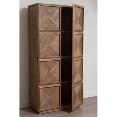Salvar Natural Oak Wood Tall Cabinet - Image 4