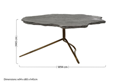 Rany Grey Stone Top Coffee Table