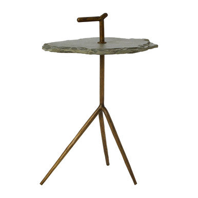 Rany Grey Stone Top Side Table