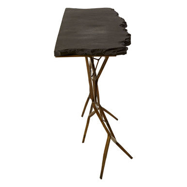 Rany Black Stone Top Console Table