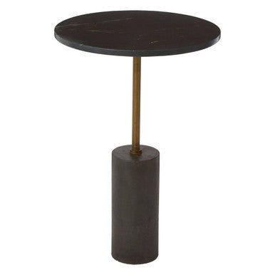Rany Black Marble Top Side Table