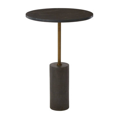 Rany Black Marble Top Side Table