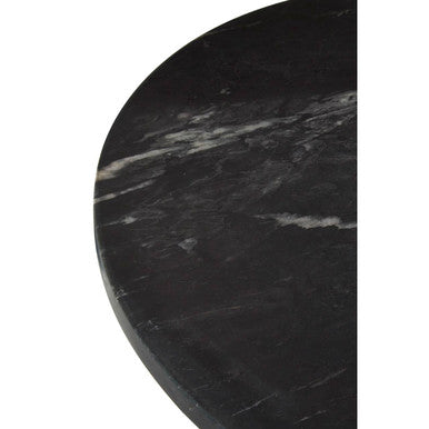 Rany Black Marble Top Side Table