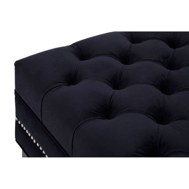 Sofia Black Footstool - Image 3