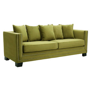 Sofia 3 Seat Moss Velvet Sofa