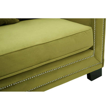 3 Seater Moss Velvet Sofa, Sofia - Image 10