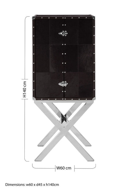 Kensington Townhouse Cross Base Drinks Cabinet - Image 8