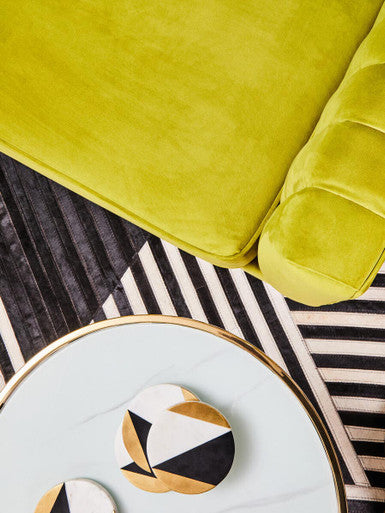 3 Seater Green Velvet Sofa, Brasa