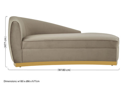 Batix Grey Left Arm Chaise Longue - Image 3
