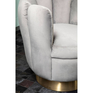 Beauly Grey Velvet Accent Chair