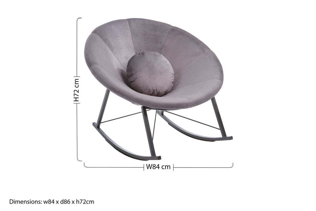 Arto Grey Conic Rocking Chair - Image 8