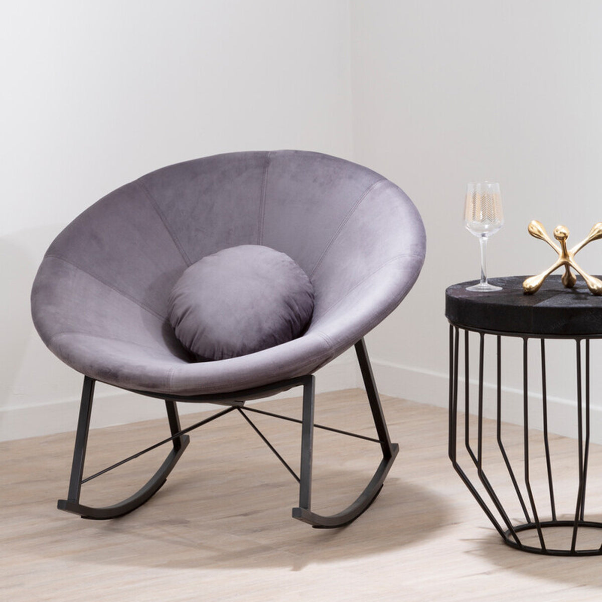 Arto Grey Rocking Chair
