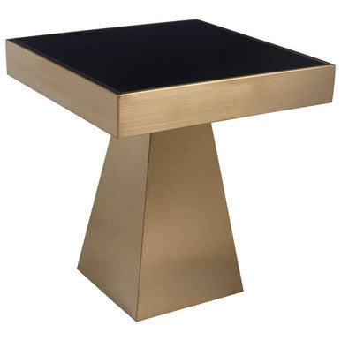 Carlox Square Gold Finish Frame Side Table
