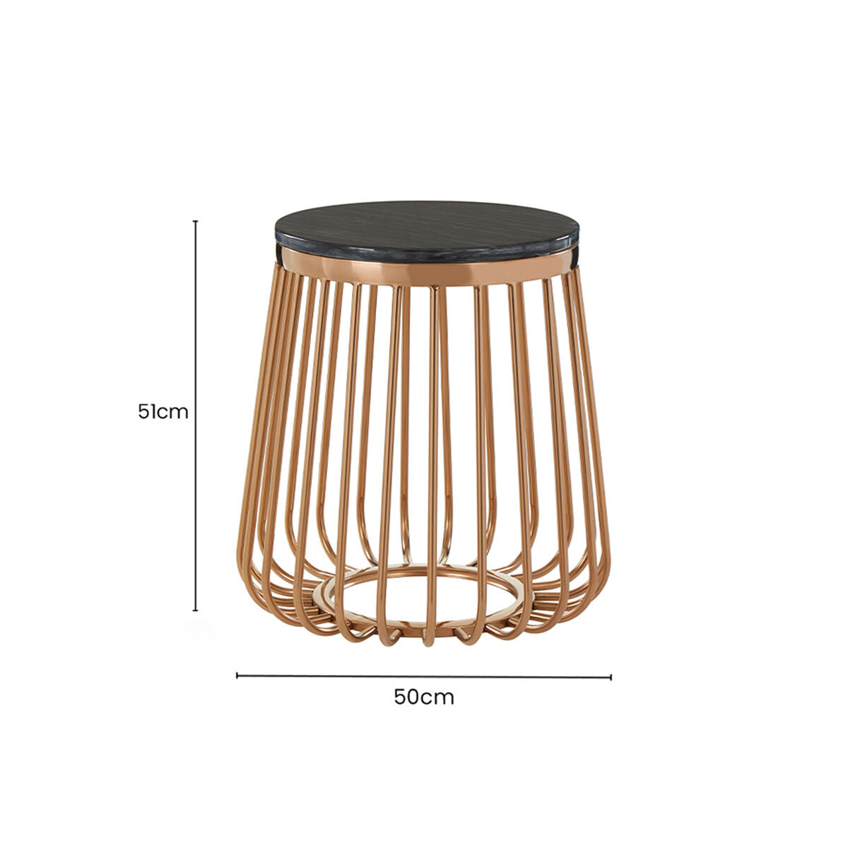 Tula Cage Design Round Side Table - Image 2