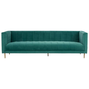 Otylia 3 Seat Green Sofa