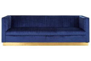 Opal 3 Seat Deep Blue Sofa
