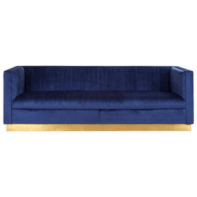 Opal 3 Seat Deep Blue Sofa