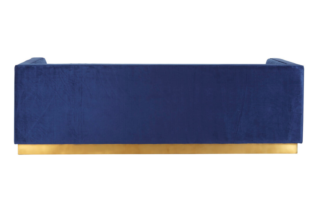 3 Seater Deep Blue Sofa, Opal - Image 5