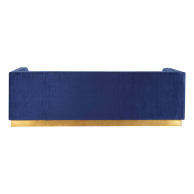 Opal 3 Seat Deep Blue Sofa
