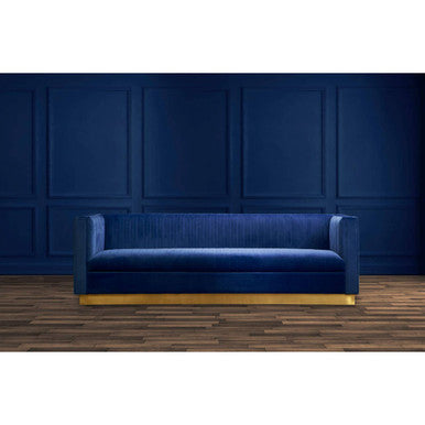 Opal 3 Seat Deep Blue Sofa