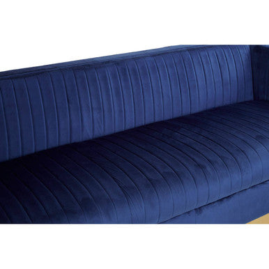 Opal 3 Seat Deep Blue Sofa