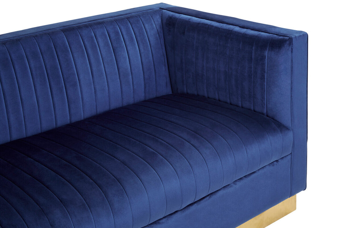 3 Seater Deep Blue Sofa, Opal - Image 14