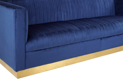 Opal 3 Seat Deep Blue Sofa