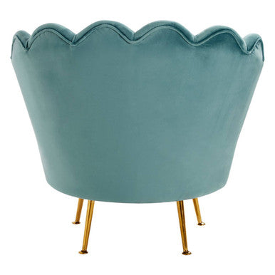 Ovala Blue Scalloped Chair